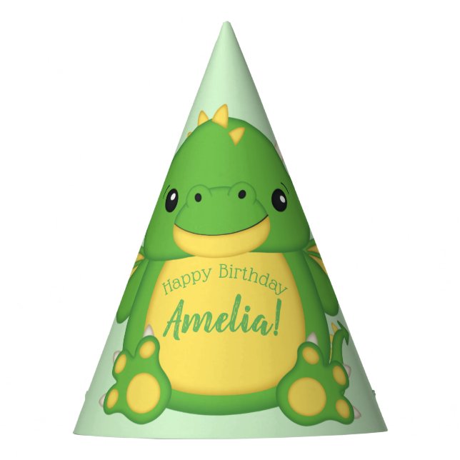 Chapeaux De Fètes Fête d'anniversaire du dragon (Devant)