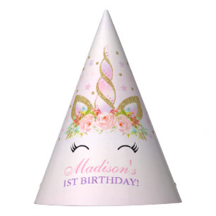 Chapeaux De Fètes Fête d'anniversaire Floral Unicorn, Casquette du P