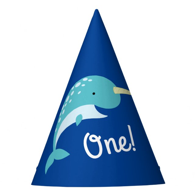 Chapeaux De Fètes Fête d'anniversaire Narwhal (Devant)