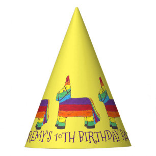 Chapeaux De Fètes Fête d'anniversaire personnalisée Favoriser Rainbo