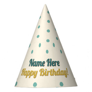 Chapeaux De Fètes Fête d'anniversaire personnalisée vintage joyeux a