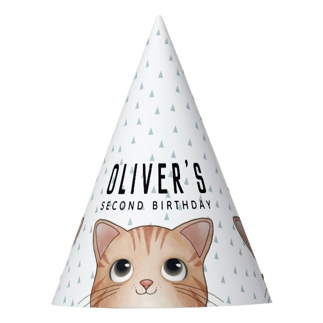 Chapeaux De Fètes Fête d'anniversaire pour enfants avec des chatons  (Devant)