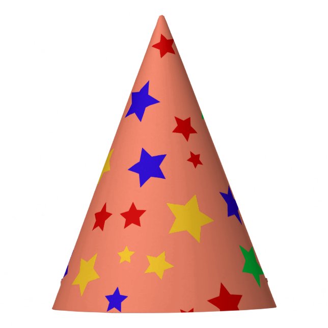 Chapeaux De Fètes Fête d'anniversaire simple moderne rouge étoile co (Devant)