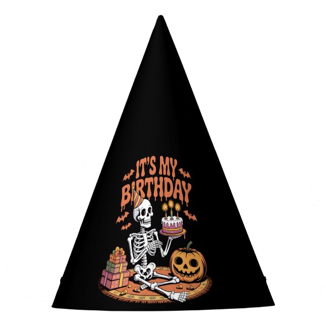 Chapeaux De Fètes Fête d'anniversaire squelette Halloween Citrouille (Devant)