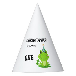 Chapeaux De Fètes Fête de grenouille Premier anniversaire marécage v