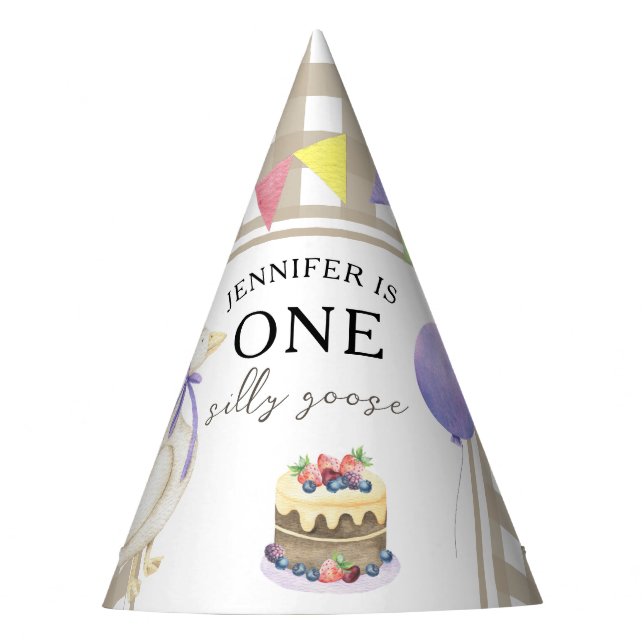 Chapeaux De Fètes Fête du 1er anniversaire de l'oie (Devant)