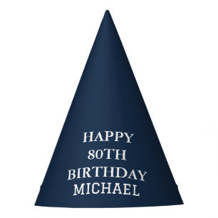 Chapeaux De Fètes Fête du 80e anniversaire Marine Bleu Adulte