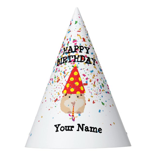 Chapeaux De Fètes Fête du hamster - Animaux à la fête d'anniversaire (Devant)