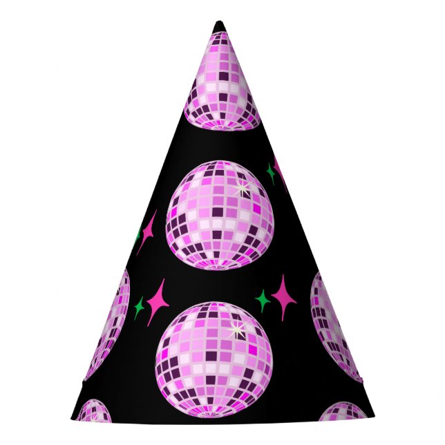 Chapeaux De Fètes Fête Noire Pink Purple Disco (Devant)
