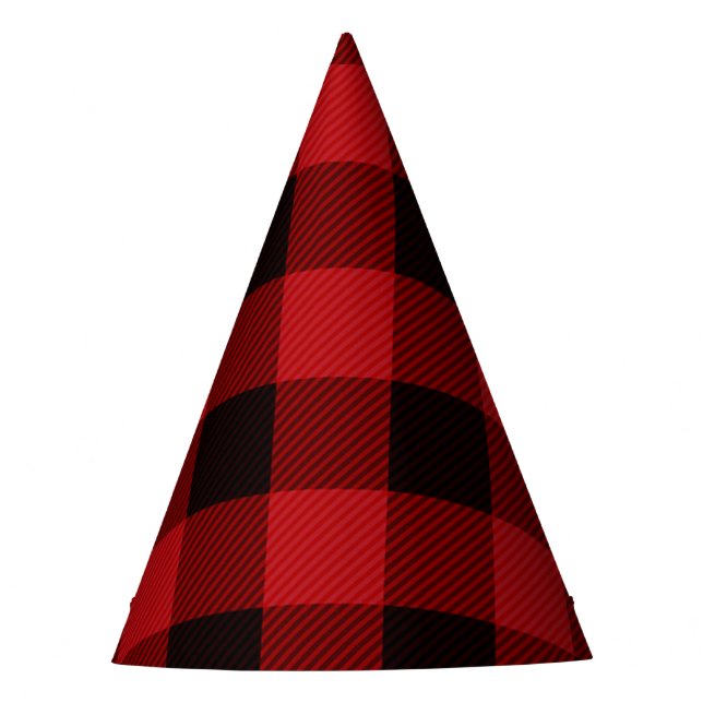 Chapeaux De Fètes fête plaid rouge rustique d'hiver bûcheron (Devant)