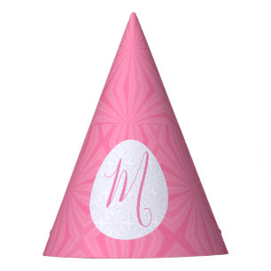 Chapeaux De Fètes Fêtes Personnalisées avec Carrés Ondulés Rose Clai