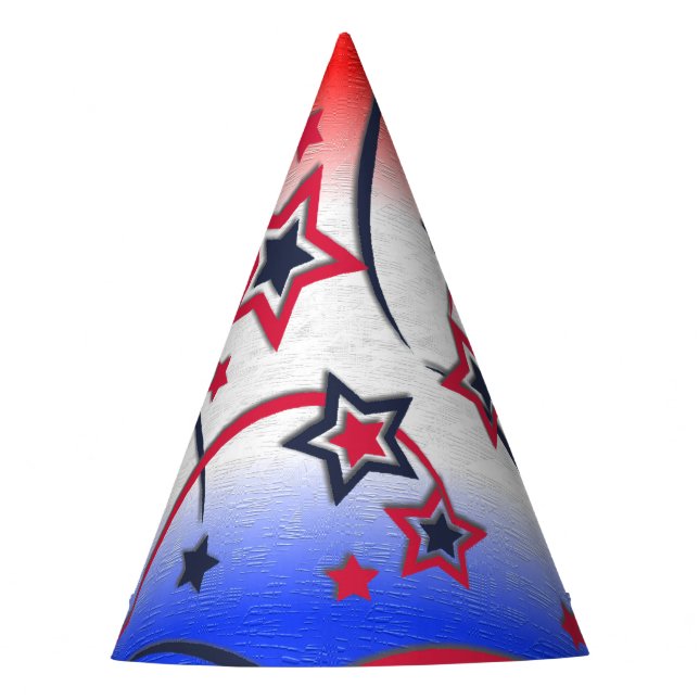 Chapeaux De Fètes Feu d'artifice en bleu blanc rouge (Devant)