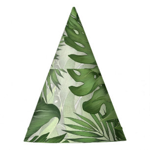 Chapeaux De Fètes Feuilles de jungle tropicale : arrière - plans flo
