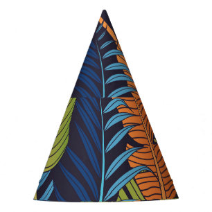Chapeaux De Fètes Feuilles tropicaux, motif sans couture fleurie.