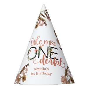 Chapeaux De Fètes Fille 1er anniversaire Little Miss Onederful