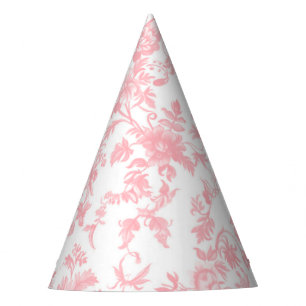 Chapeaux De Fètes Fille au nœud rose Toile de Jouy Premier 1er Anniv