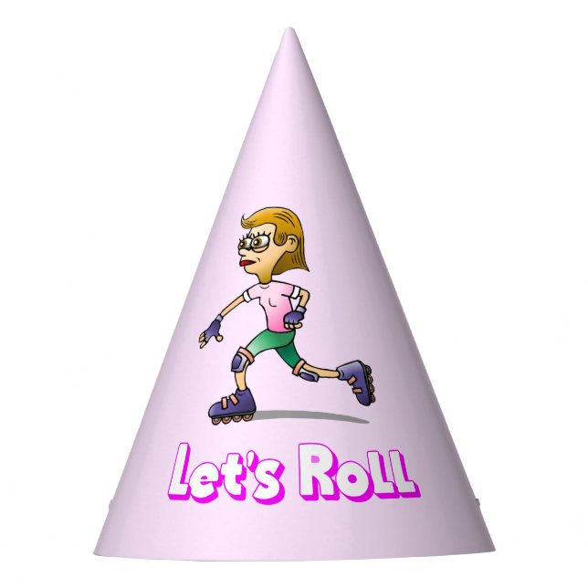 Chapeaux De Fètes Fille au roller cool (Devant)