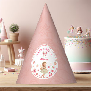 Chapeaux De Fètes Fille de fraise douce Fée rose