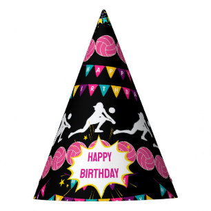 Chapeaux De Fètes Fille de joueur de volley-ball Anniversaire