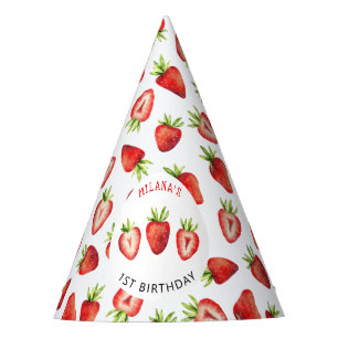 Chapeaux De Fètes Fille fraise fête d'anniversaire