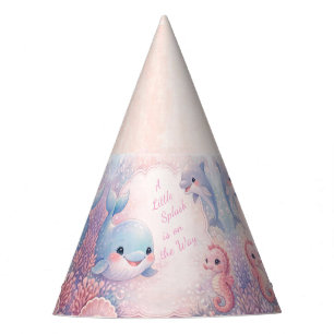 Chapeaux De Fètes Fille Pastel sous l'Océan Baby Shower Rose Océaniq