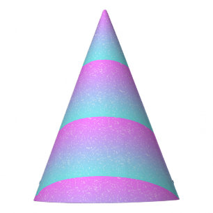 Chapeaux De Fètes Fille Rose bleu arc-en-ciel étoiles Parties scinti