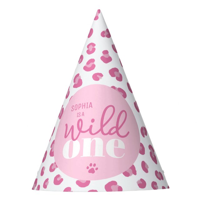 Chapeaux De Fètes Fille Wild One personnalisée 1er anniversaire (Devant)