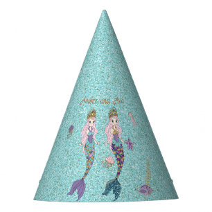 Chapeaux De Fètes Filles jumelles Sirène Casquettes de fête d'annive