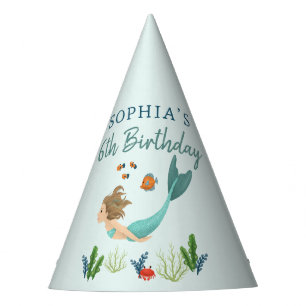 Chapeaux De Fètes Filles mignonnes Sous La Mer Anniversaire de enfan