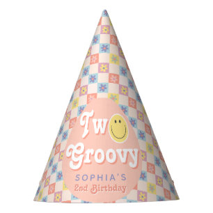 Chapeaux De Fètes Filles Rose Floral Deux Boho Super 2e anniversaire