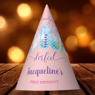 Chapeaux De Fètes Filles roses 1er Anniversaire ONEderful Pretty