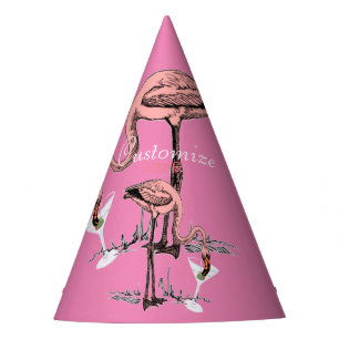 Chapeaux De Fètes Flamant rose Boire Martini Thunder_Cove