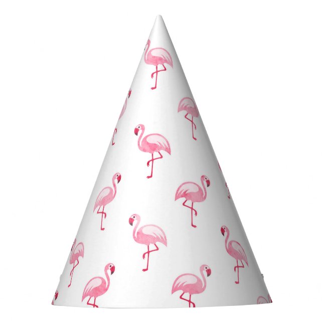 Chapeaux De Fètes Flamant rose rose Motif de fête d'anniversaire (Devant)