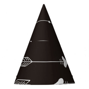 Chapeaux De Fètes Flèches, coeurs, motif vintage abstrait.