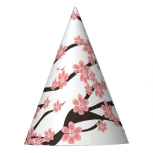 Chapeaux De Fètes Fleur de cerisier : Blanc Vintage Sans Seamless.