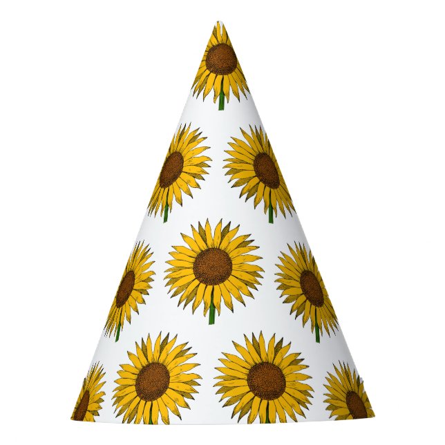 Chapeaux De Fètes Fleur jaune tournesol (Devant)