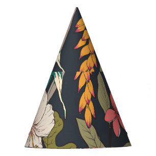 Chapeaux De Fètes Fleur tropicale : Motif Fleur sans couture