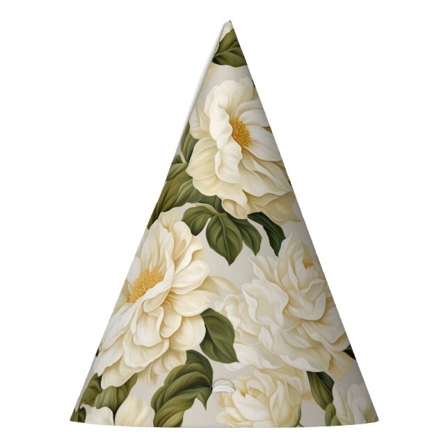 Chapeaux De Fètes Fleurs beiges d'ivoire de Bohême (Gauche)