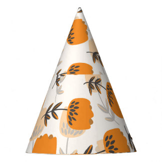 Chapeaux De Fètes Fleurs d'art populaire style scandinave