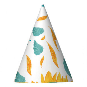 Chapeaux De Fètes Fleurs de soleil d'aquarelle : Impression botaniqu