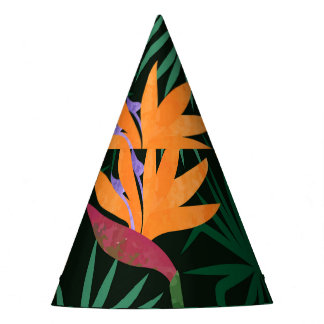 Chapeaux De Fètes Fleurs de Strelitzia : Arrière - plan Vintage trop