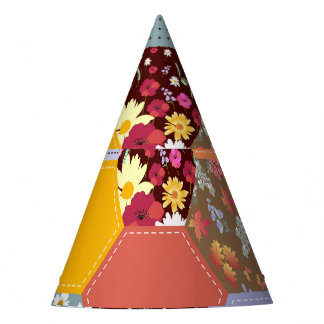 Chapeaux De Fètes Fleurs d'hexagone colorées Design de revêtement