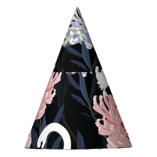 Chapeaux De Fètes Fleurs florales orientales Motif de cygne