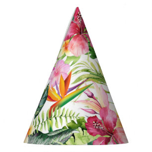 Chapeaux De Fètes Fleurs Tropicales Florales Sauvages Fête d'anniver