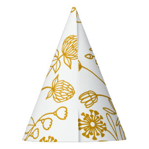 Chapeaux De Fètes Floral Jaune Casquette