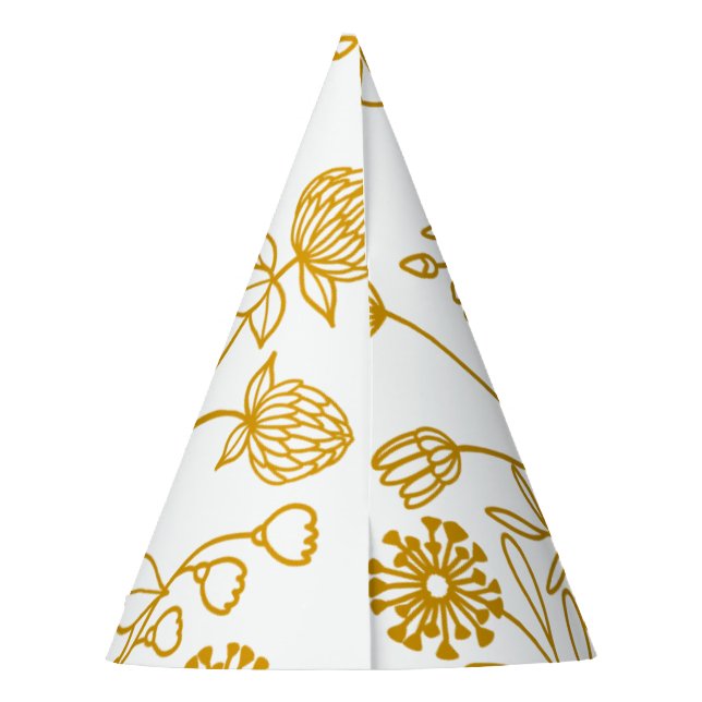 Chapeaux De Fètes Floral Jaune Casquette (Dos)
