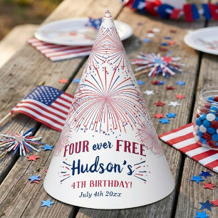 Chapeaux De Fètes Four Ever Free ! Fête du 4 juillet Anniversaire de