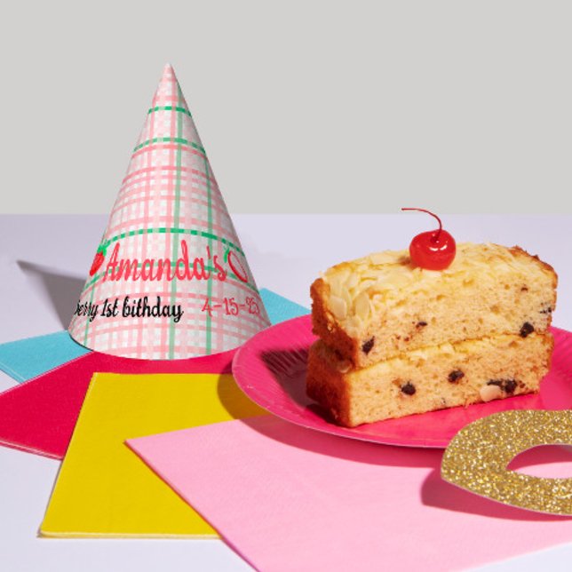 Chapeaux De Fètes Fraise 1er anniversaire baie de fête première (Créateur téléchargé)