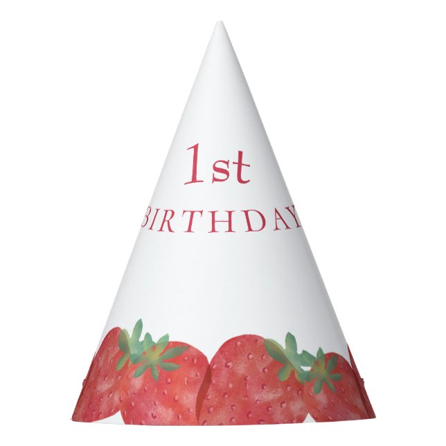 Chapeaux De Fètes Fraise 1er Anniversaire Fête Berry 1er (Devant)
