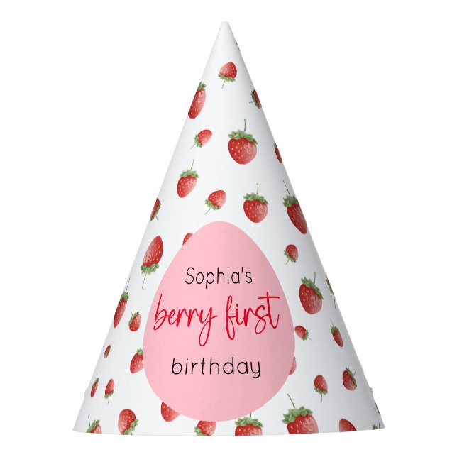 Chapeaux De Fètes Fraise Anniversaire Berry First (Devant)